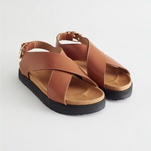 & OTHER STORIES CRISS CROSS LEATHER SANDAL